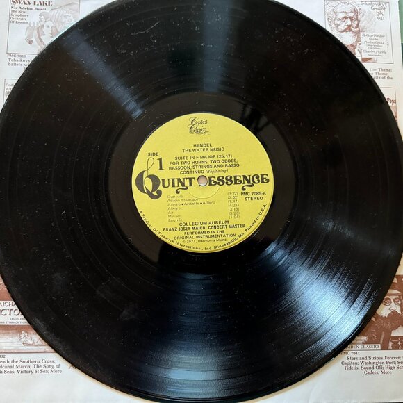 1978 Handel "The Water Music" Quint Essence Vinyl LP Vintage Record - Picture 6 of 7